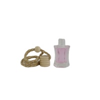 Diffuseur d'huiles essentielles pour voiture en verre cristal avec couvercle en bois et impression sérigraphique pour parfums