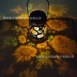 Solar Garden Lantern With Sunflower Design <b>Led</b> <b>Light</b> Portable Hanging Outdoor Decorative Lamp 12V Dc Mono Si Solar Cell - Product Image 5