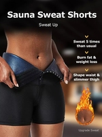 Venta al por mayor moldeador de cuerpo y entrenamiento de motorista mujeres pérdida de peso sudor cintura entrenador leggings sauna pantalón corto
