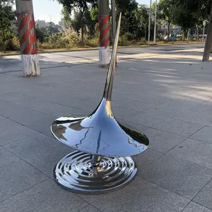 Diseño personalizado estatuas de jardín esculturas adornos decoración al aire libre forma de giroscopio moderno