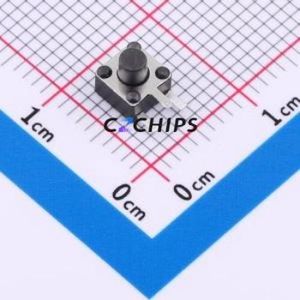 K2-1109DE-C4SW-01 Tactile Switch Through hole Component THT Switch Single Pole Single Throw Round Button 2.5N Right Angle Insert - Product Image 1