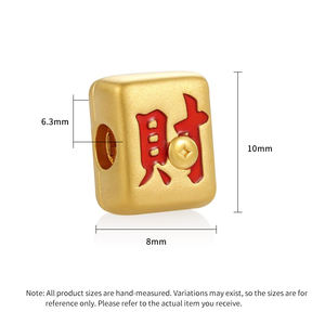 ขนาดใหญ่ออกแบบใหม่เครื่องประดับทองที่ไม่ซ้ำกันไมโครฮาร์ดทองไพ่นกกระจอกรูปร่างกำไลและลูกปัด - Product Image 3