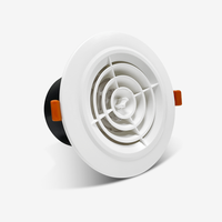 Grille d'aération ronde épaisse en ABS avec circlip, pour système d'air frais, sortie, entrée et retour d'air, ventilation et échange d'air intérieurs