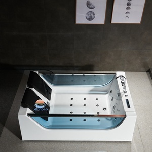Bain à remous de luxe moderne pour 2 personnes, autoportant, pour intérieur, avec drain, de style européen - Product Image 3