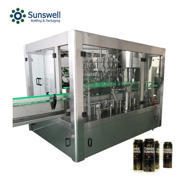 Sunswell garrafagem de alta qualidade, alumínio, lata, cerveja, enchimento, vedação, fábricas de linha de produção na turquia