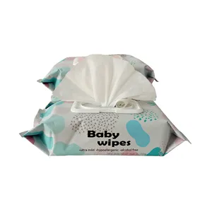 Tisu basah pembersih lembut bayi dan mulut bayi, desain baru non-tenun organik, Tisu basah, Tisu bayi