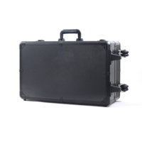 Valise à roulettes rigide de transport de voyage personnalisée avec taille personnalisée pour l'équipement, valise de vol en aluminium avec poignée et roue