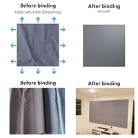 Écran de projection portable ALR blanc mat 100 pouces 16:9 pour projecteur holographique 3D mural pour cinéma maison