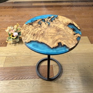 <span class=keywords><strong>Tavolino</strong></span> in resina effetto <span class=keywords><strong>lago</strong></span> in legno di noce di design - Product Image 3