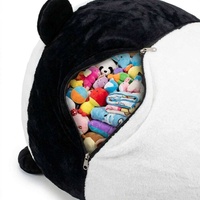 Housse de pouf de rangement en peluche grande taille en forme de renard pour enfants, filles, maison et bureau