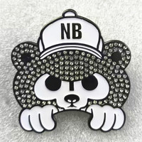 Lencana logam Pin berlian cetak 3D antik Modern disesuaikan Logo bahu perspektif Enamel tradisional Feng Shui