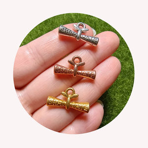 Couleur argent alliage de Zinc diplôme d'études supérieures pendentif à breloques bracelet en métal bricolage collier résultats de bijoux - Product Image 1