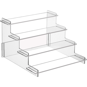 Columna de Exhibición Acrílica Moderna y Ecológica de Tres Niveles – Soporte de Almacenamiento para Perfumes y Cupcakes, Estante Transparente - Product Image 1