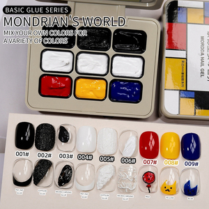 เจลทาเล็บยูวีแบบนูนลาย Mondrian's World Nine Grid Series  ผงลบลายสามมิติ - Product Image 2