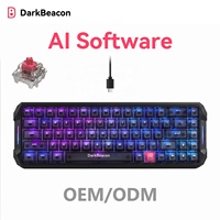 Teclado Mecánico DarkBeacon Blade de 68 Teclas, Cableado, Retroiluminación RGB, Silencioso, Interruptores DB Neon Rojos, Intercambiables en Caliente, USB-C, Programable, Resistente a Derrames