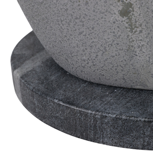 Moderna statuetta in ceramica con base in marmo, scultura per decorare casa, ufficio, soggiorno, mensola, tavolino da caffè. - Product Image 6