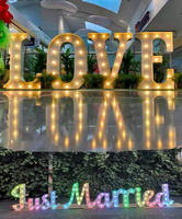 Letras Gigantes con Iluminación RGB para Decoración de Bodas, Letrero de Propuesta de Matrimonio, Letras Personalizadas con Iluminación RGB Romántica