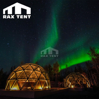 RAXTENT Maison dôme igloo en verre transparent de 6m pour l'observation des étoiles et l'aurore