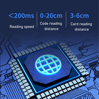 Nuevo SISTEMA DE Control DE ACCESO DE CÓDIGO QR de metal RFID IC lector de tarjetas de identificación con 13,56 MHz RS232 RS485 Wiegand para sistema de bloqueo inteligente