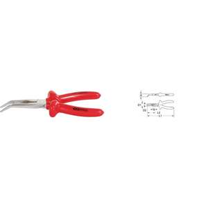 KS <b>Tools</b> Flat Nose Pliers 45 Degree Curved Jaw 160mm Chrome Vanadium Steel Plastic Handle Cutting Gripping - Product Image 3
