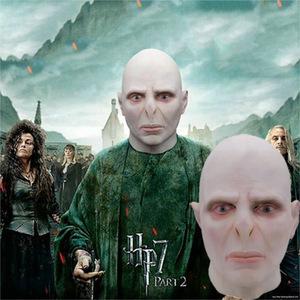 Masque en latex style Voldemort, masque intégral d'horreur, accessoire de cosplay pour fête Harry Potter, unisexe - Product Image 1