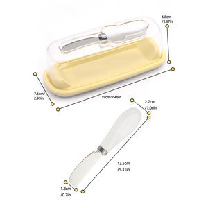 Boîte à beurre avec couteau, rectangulaire, hermétique, de qualité alimentaire, pour la cuisine - Product Image 3