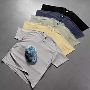 เสื้อยืดคอวีผ้าบาติกวินเทจเนื้อหนัก 250 กรัม สไตล์ทำเก่า เสื้อยืดวินเทจทำเก่า - Product Image 2