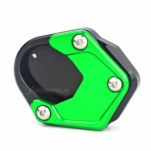 Pour <span class=keywords><strong>KAWASAKI</strong></span> VERSYS650 NINJA400 <span class=keywords><strong>Z400</strong></span> Z250 KLX250 KLE650 support latéral de pied de moto agrandir accessoires de plaque d'extension de béquille - Product Image 4