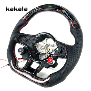 Volant en Fiber de carbone forgé à poudre rouge LED personnalisé pour Volkswagen VW <span class=keywords><strong>Golf</strong></span> MK7 MK6 MK5 MK4 GTI GTS R GLI <span class=keywords><strong>GTD</strong></span> - Product Image 2