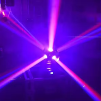 Nouveau DJ éclairage 12X10W LED RGBW 4IN1 faisceau tête mobile Football scène lumière rotative Disco Bar lumières