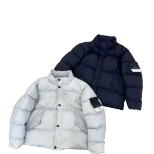 Manteau d'hiver pour homme de haute qualité, à capuche, en duvet, imperméable, veste décontractée en tricot avec fermeture éclair respirante, taille plus - Product Image 1