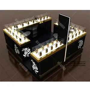 Brand High-end Mall Nail Kiosk Luxury Perfume Cosmetic Display Showcase And Stands For Make Up Store