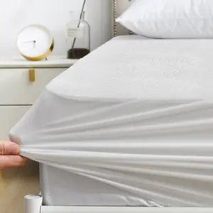 Fabrika doğrudan su geçirmez prim Terry kumaş yatak koruyucu Anti Mite tahta kurusu hipoalerjenik yatak örtüsü