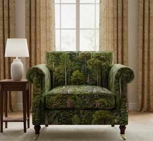 Tissu d'ameublement imprimé de luxe The Gardens au mètre – Textile floral haut de gamme inspiré du jardin pour la rembourrage de meubles et les coussins - Product Image 1