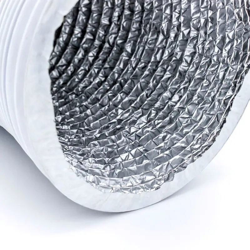 Condotto dell'aria flessibile in alluminio rotondo in PVC con ventilazione diretta in fabbrica