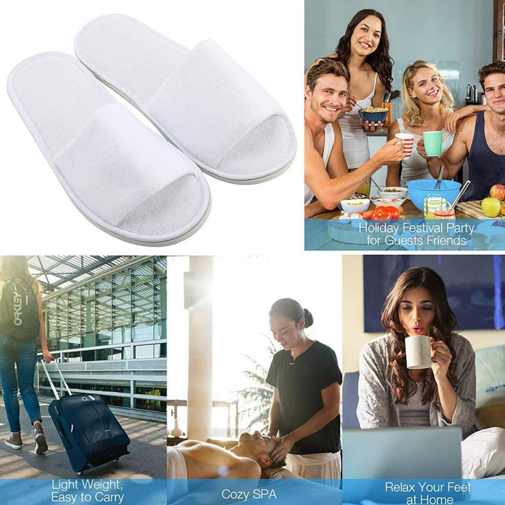 slippers coral fleece thickened upscale hotel spa disposable open toe
