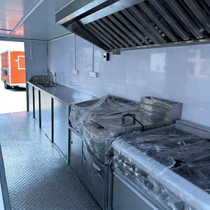 Carrito de Venta Ambulante Multifuncional de Acero Inoxidable con Cuatro Ruedas para Desayuno, Merienda, Té con Leche y Bebidas - Product Image 5