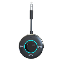 Receptor Bluetooth estéreo para coche, botones ampliados, pantalla LED, receptor AUX inalámbrico de 3,5mm, compatible con formatos de Audio MP3 FLAC