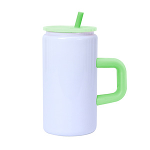 Sublimation 16oz Stainless Steel <strong>Mason</strong> <strong>Jar</strong> Double Vacuum <strong>Tumbler</strong> <strong>with</strong> <strong>Handle</strong> and Straw Lid <strong>Tumbler</strong> <strong>with</strong> Straw and <strong>Handle</strong> - Product Image 5
