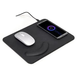 2-in-1 Custom Printed 15W <b>Desk</b> Mat Fast Charging Wireless Charger Mouse Pad Durable Rubber Material for Phone Promotional Offer - Product Image 1