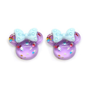 100 piezas de dijes de resina de dibujos animados con cabeza de ratón, cabujones de resina de base plana para decoración de uñas, bricolaje, fundas de teléfono móvil y adornos para lazos de pelo - Product Image 5