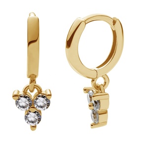 <span class=keywords><strong>Gioielli</strong></span> Nagosa moda donna 925 argento Sterling scintillante cerchi zirconi 18K oro Vermeil tris orecchini a goccia - Product Image 1