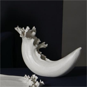 Ensemble de vases en céramique blanche de luxe antique, design abstrait irrégulier, pour la décoration de la maison, des mariages et des restaurants - Product Image 2