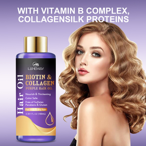 Label privé soins capillaires protection de la couleur sans sulfate sans parabènes violet biotine shampooing et après-<span class=keywords><strong>shampoing</strong></span> pour blondes cheveux gris - Product Image 5
