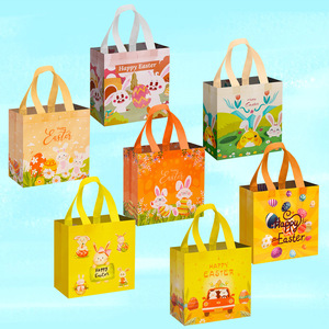 Bolsa <span class=keywords><strong>de</strong></span> <span class=keywords><strong>Compras</strong></span> <span class=keywords><strong>de</strong></span> Tela No Tejida <span class=keywords><strong>de</strong></span> 22*23*11cm, Acepta Logotipo Personalizado, Bolsa <span class=keywords><strong>de</strong></span> Regalo para Conejitos <span class=keywords><strong>de</strong></span> Pascua, Bolsas Reutilizables Laminadas - Product Image 1