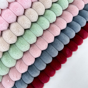 3.5Cm Lớn Thỏ Sọc Nhà Dệt May Và Quần Áo Dệt Kim 75D Sợi Đếm Gối Nguồn Cung Cấp Minky Vải - Product Image 5