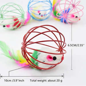 Jouets interactifs <span class=keywords><strong>pour</strong></span> chats en gros : <span class=keywords><strong>Souris</strong></span> en cage, balles en peluche, bâtonnets amusants <span class=keywords><strong>pour</strong></span> chats, jouet personnalisé <span class=keywords><strong>pour</strong></span> animaux de compagnie stimulant l'intelligence - Product Image 5