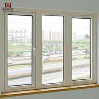 Fenêtre à battant en PVC résistant aux intempéries |   Fenêtre en PVC blanc résistant aux UV |   Fenêtre en vinyle à longue durée de vie pour projets de construction