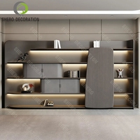 Bureau de direction de luxe moderne et simple pour PDG, président, avec armoire combinée