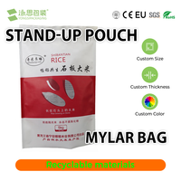 Sacs Mylar personnalisés imprimés, à fermeture éclair, anti-odeur, pour 3,5 g, type stand-up pouch, pour l'économie circulaire alimentaire en gros